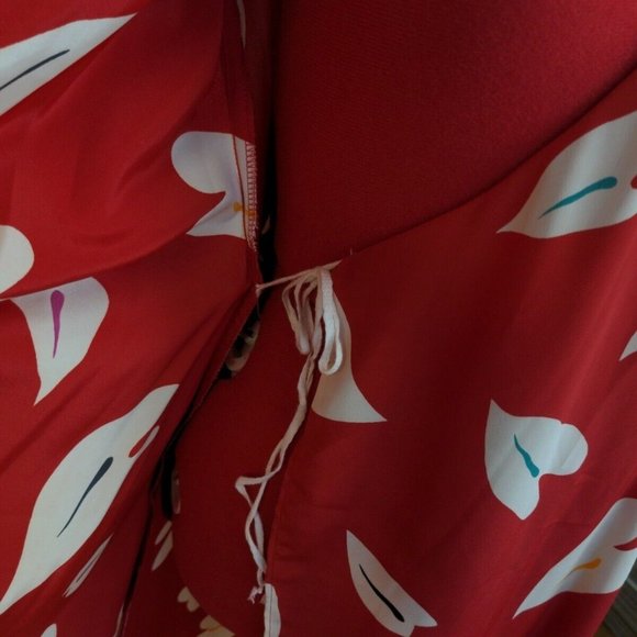 Wrap Dress  ORLEON DE PARIS Vintage Women Shoulder Padded Multicolor Size 7 - Picture 15 of 16